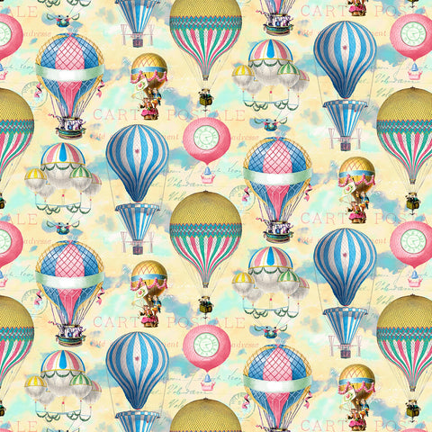 Multi Hot Air Balloons And Text # CD2504-MULTI