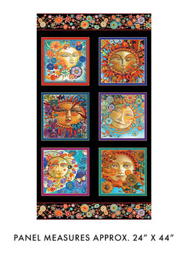 Season of the Sun -Panel, Black/Multi, #13190-12 - 0