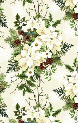 In the Beginning Winter Twist Winter Twist Bouquet Cream 1WT2  Fabric - StoryQuilts.com