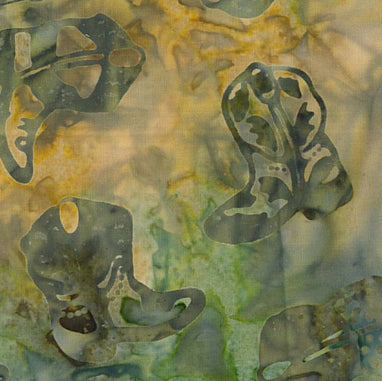 Western Batik Quilt Fabric Sage and Olive Cowboy Boots  Fabric - StoryQuilts.com