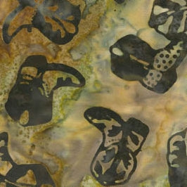 Western Batik Quilt Fabric Sage Green and Brown Cowboy Boots  Fabric - StoryQuilts.com