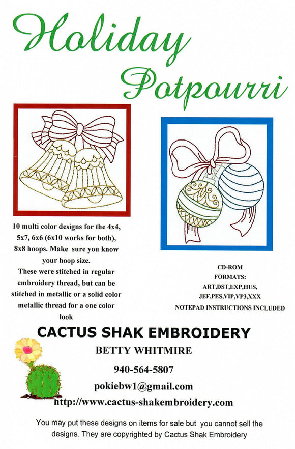 Holiday Potpourri  Pattern - StoryQuilts.com