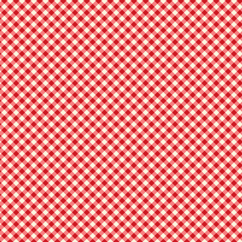 Cherry Vintage Diagonal Gingham from Timeless Treasures
