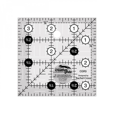 Creative Grids Quilt Ruler 3-1/2in Square, CGR3