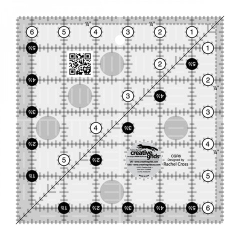 Creative Grids Quilt Ruler 6-1/2in Square CGR6