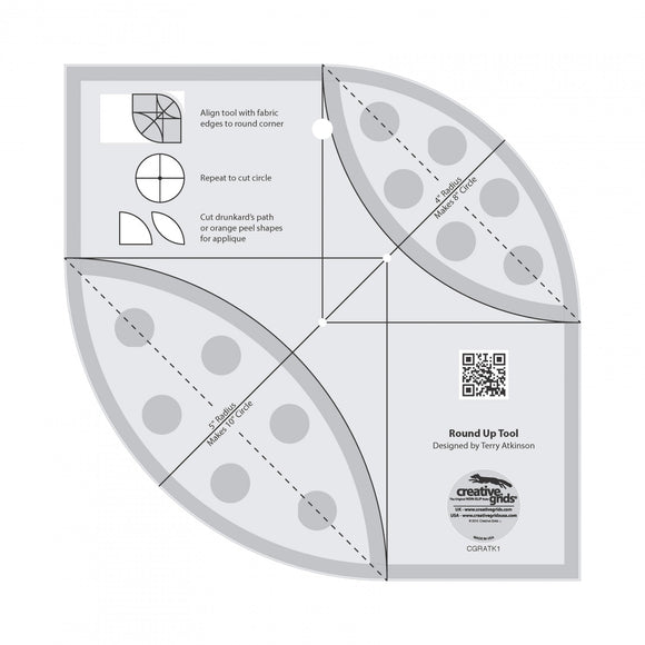 Creative Grids Round Up Tool and Quilting Ruler  Notion - StoryQuilts.com