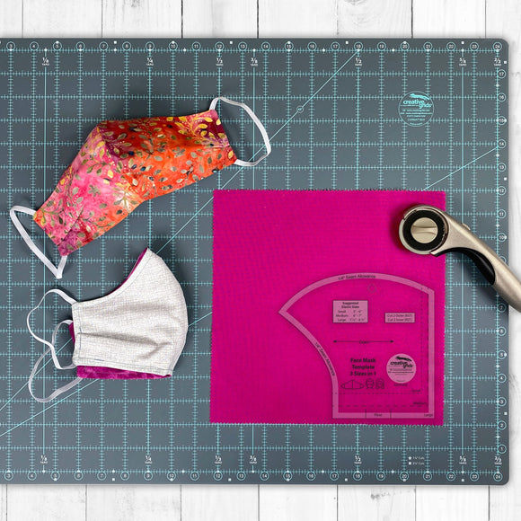 Creative Grids Face Mask Template 3 Sizes in 1