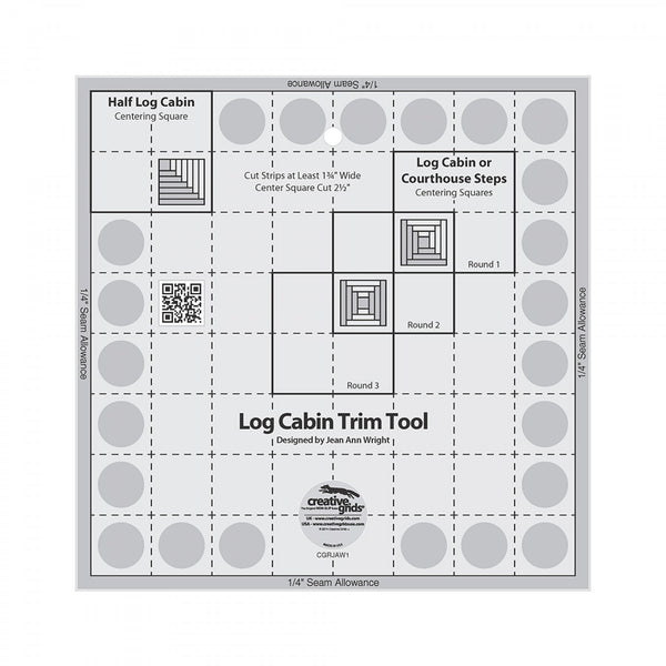 Creative Grids Log Cabin Trim Tool Two 6in & 12in Blocks