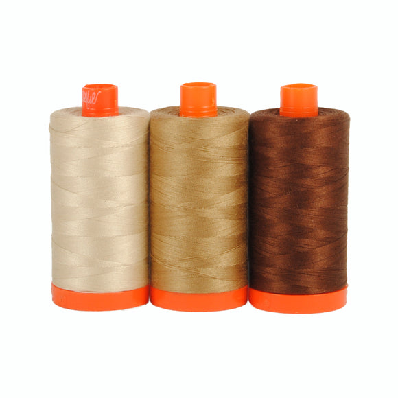 Color Builder 3pc Set Florence Brown  Thread - StoryQuilts.com