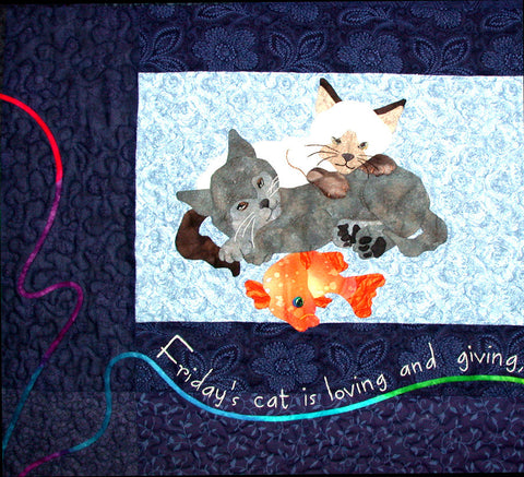 Friday's Cat - Block 5  Pattern - StoryQuilts.com