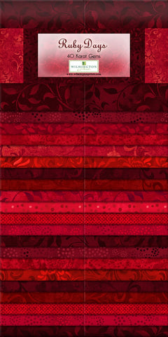 2-1/2in Strips Ruby Days 40pcs  Fabric - StoryQuilts.com