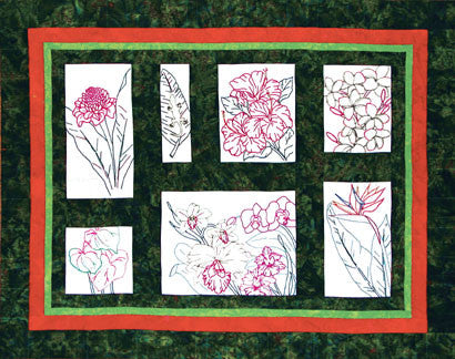 Tropical Embroidery  Pattern - StoryQuilts.com