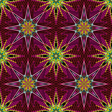 What If by Paula Nadelstern, Prima Donna, Radio Star, 16253-10 red/multi,  sold in 1/2 yard increments  Fabric - StoryQuilts.com