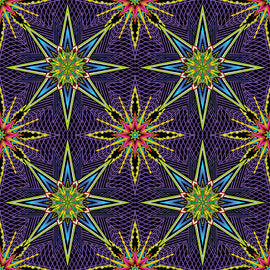 What If by Paula Nadelstern, Prima Donna, Radio Star, 16253-66, purple/multi, sold in 1/2 yard increments
