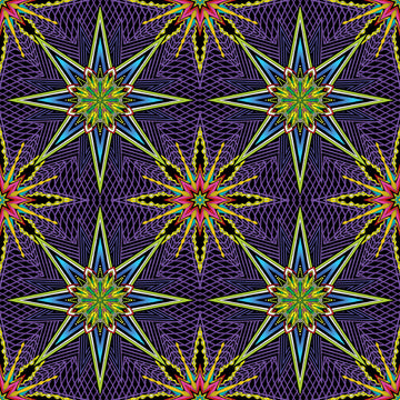 What If by Paula Nadelstern, Prima Donna, Radio Star, 16253-66, purple/multi, sold in 1/2 yard increments  Fabric - StoryQuilts.com