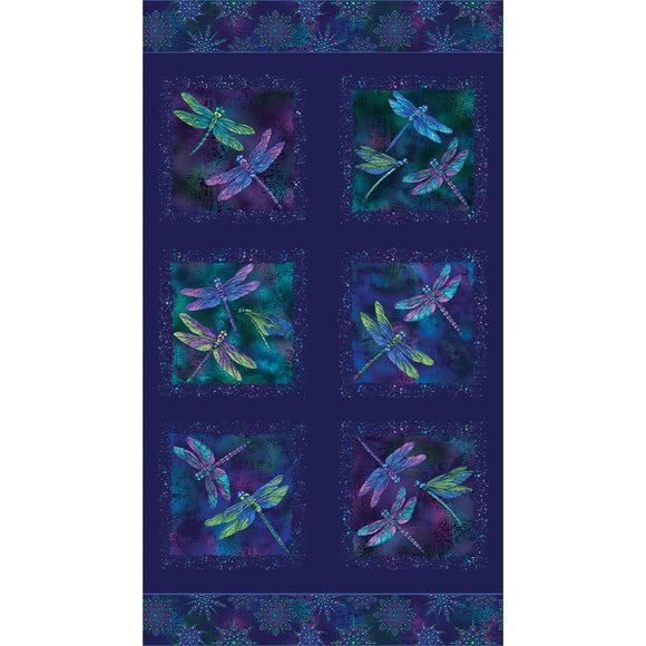 On Dragonfly Wings Panel Multi 16398PB-99  Fabric - StoryQuilts.com