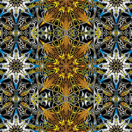 Paula Nadelstern's  Wingspan Electric Lace Gold/Multi # 16561B-33,  sold in 1/2 yard increments