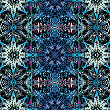 Paula Nadelstern's Thirty One  Wingspan  Electric Lace Blue/Multi # 16561B-55,  sold in 1/2 yard increments