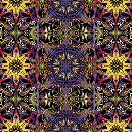 Paula Nadelstern's Thirty One  Wingspan Electric Lace Purple/Multi # 16561B-66,  sold in 1/2 yard increments