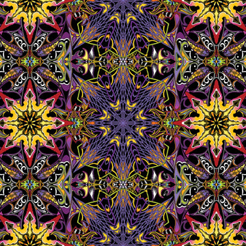Paula Nadelstern's Thirty One  Wingspan Electric Lace Purple/Multi # 16561B-66,  sold in 1/2 yard increments