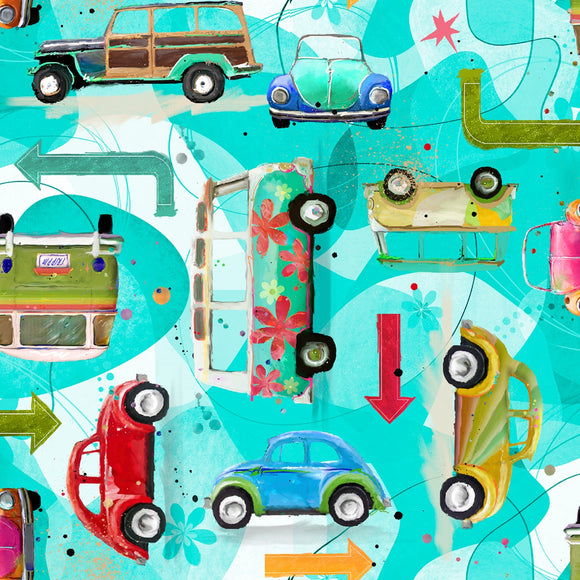 Road Trippin' - Keep on Truckin Turquoise  20885-TRQ