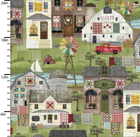 Shop Hop fabric by Beth Albert for 3 Wishes 21698