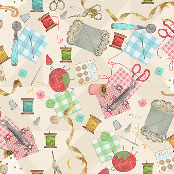 Tossed Notions 21700-CRM  Fabric - StoryQuilts.com