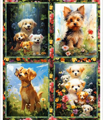 FUR-EVER FRIENDS 22974-PNL  Fabric - StoryQuilts.com