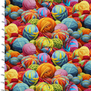 Purrfectly Playful 22964-MLT,  sold in 1/2 yard increments  Fabric - StoryQuilts.com