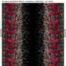 Gardenia - Blossom Double Border Black,  sold in 1/2 yard increments-1