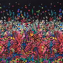 Gardenia - Blossom Double Border Black,  sold in 1/2 yard increments-2