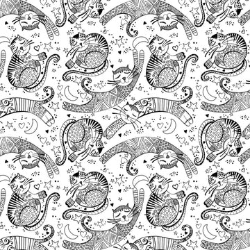 White Mysti-Cats # 68230201-03,  comes in 1/2 yard increments