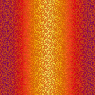 Tequila Sunrise Floral Ombre # 6939S-38, sold in 1/2 yard increments