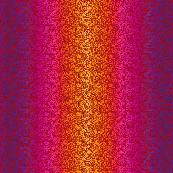 Fire Dragon Red Floral Ombre # 6939S-83. Sold in 1/2 yard increments