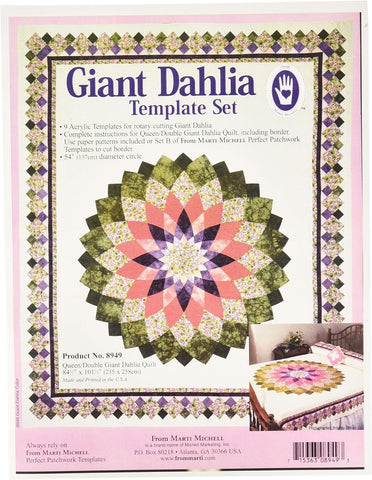Giant Dahlia template set by Marti Michell, product# 8949