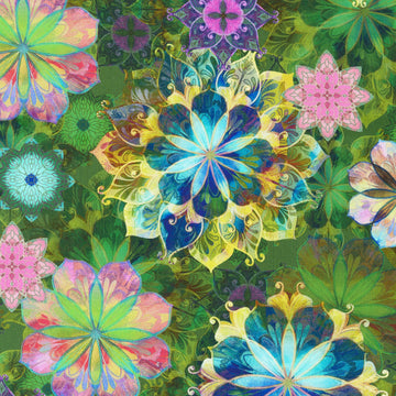 Garden Multi Florla  AQSD19719238,  sold in 1/2 yard increments  Fabric - StoryQuilts.com