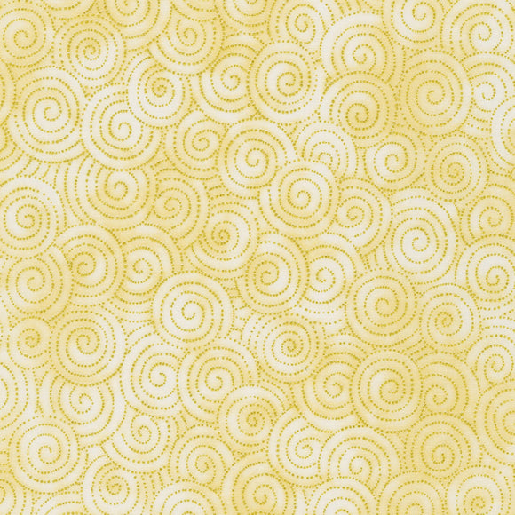 Spirals Ivory w/Metallic,  sold in 1/2 yard increments
