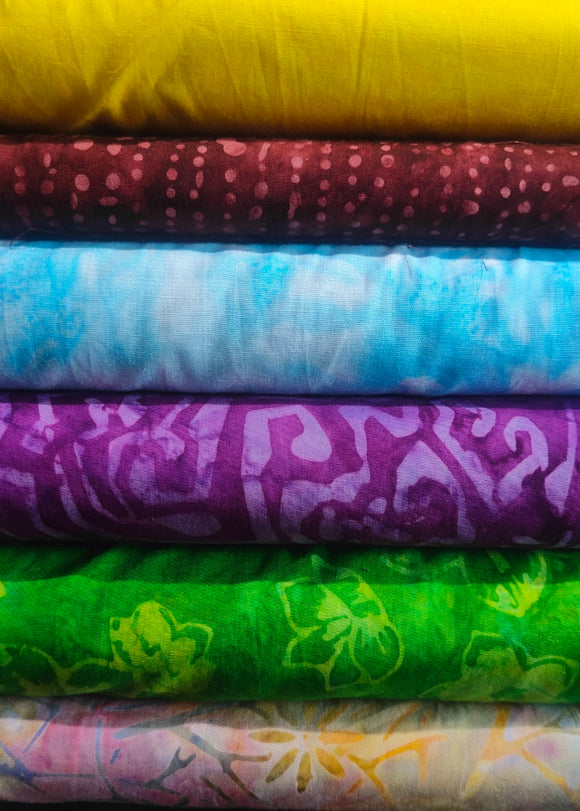 Batik one yard cuts