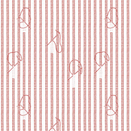 Sew Journal Stitches Red # C13885R-RED