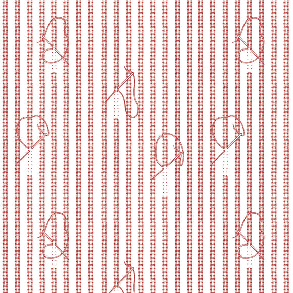 Sew Journal Stitches Red # C13885R-RED