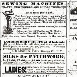 Sew Journal Vintage Sew Ads White # C13888R-WHITE