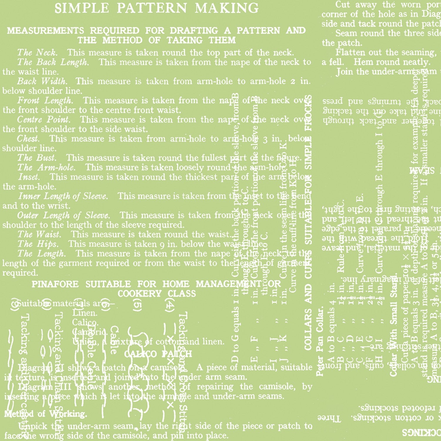 Sew Journal Pattern Making Green # C13892R-GREEN