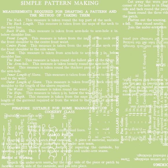 Sew Journal Pattern Making Green # C13892R-GREEN