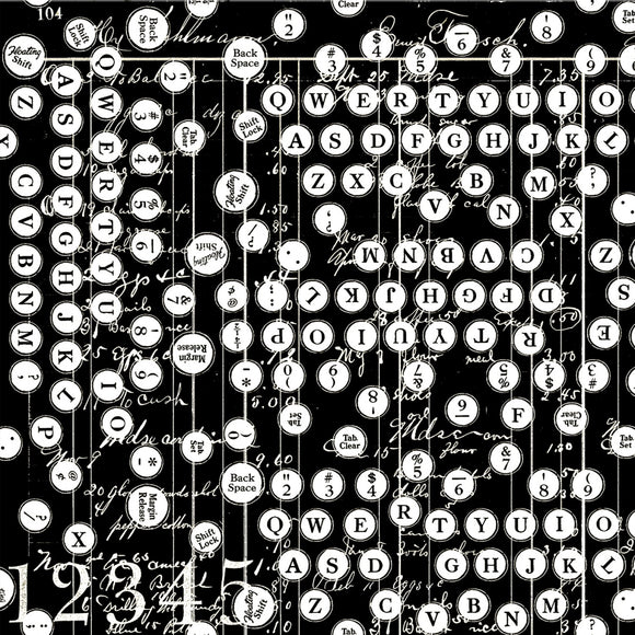 Sew Journal Deconstructed Type Black # C13893R-BLACK