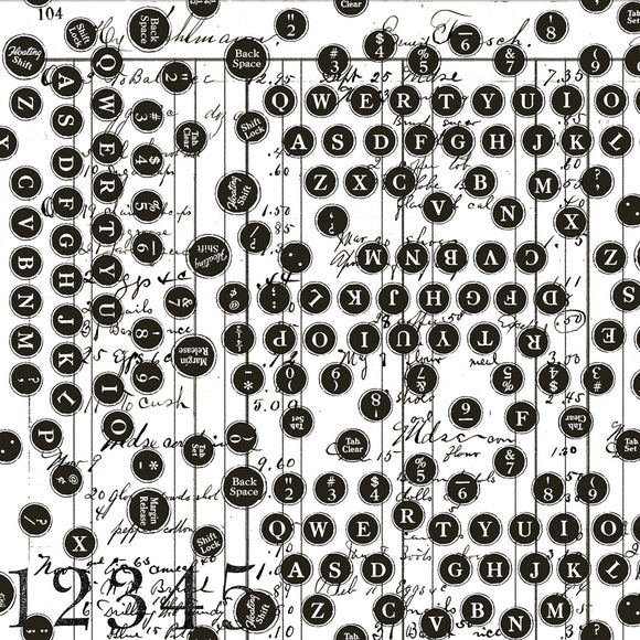 Sew Journal Deconstructed Type White # C13893R-WHITE