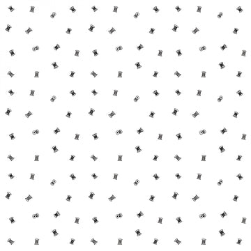 Sew Journal Tiny Spools White # C13894R-WHITE  Fabric - StoryQuilts.com