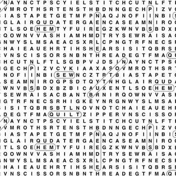 White Sewing Word Search  CD2596-WHITE