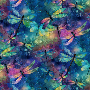 Fantasy Dragonfly Dream # CD3206-FANTASY,  comes in 1/2 yard increments  Fabric - StoryQuilts.com