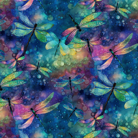 Fantasy Dragonfly Dream # CD3206-FANTASY,  comes in 1/2 yard increments
