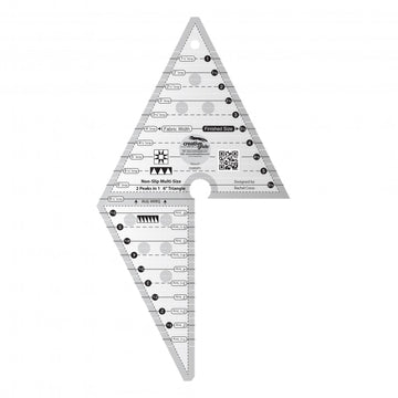 Creative Grids 2 Peaks in 1 Triangle Quilt Ruler # CGR2P1  Notion - StoryQuilts.com
